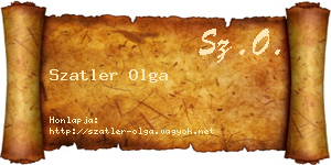 Szatler Olga névjegykártya