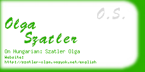 olga szatler business card